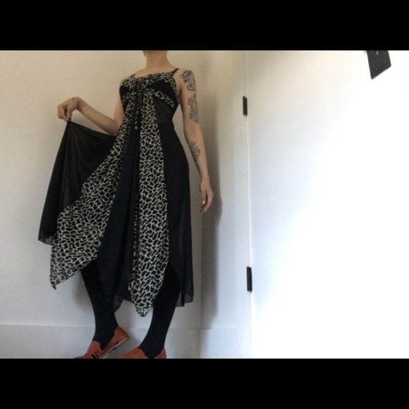 Vintage Other - NWOT Sexy Maxi Safari Print Nighty Sheer